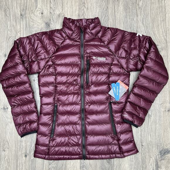 The North Face Down Jacket Size Small Womens Purple Arctic Crest Full Zip $260 - Picture 1 of 14